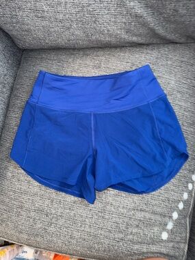 lululemon athletica Royal Blue High-Waist Athletic Shorts